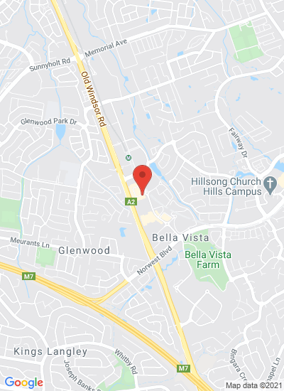 Map showing Bella Vista, Australia