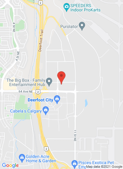 Map showing Calgary, Canada