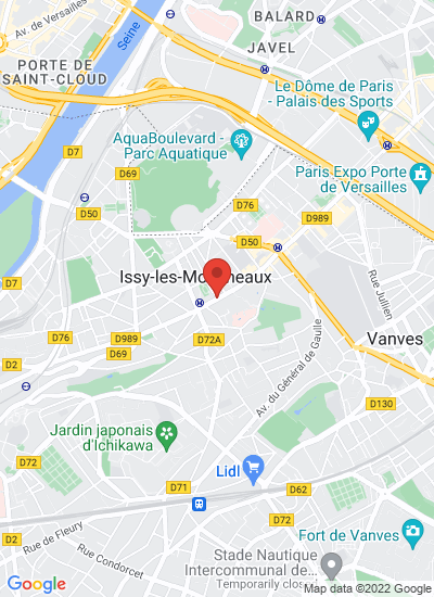 Map showing Issy-les-Moulineaux, France
