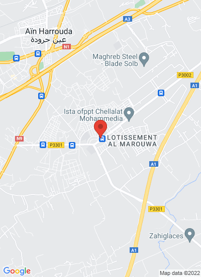 Map showing Mohammedia, Morocco