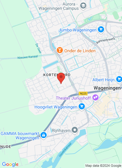 Map showing Wageningen, Netherlands