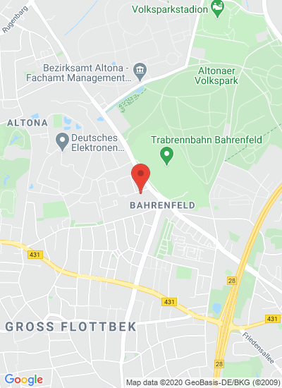 Map showing Hamburg, Germany