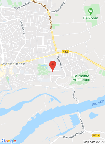 Map showing Wageningen, Netherlands