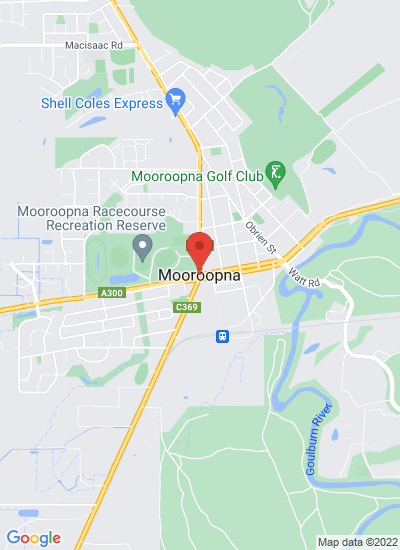Map showing Mooroopna, Australia