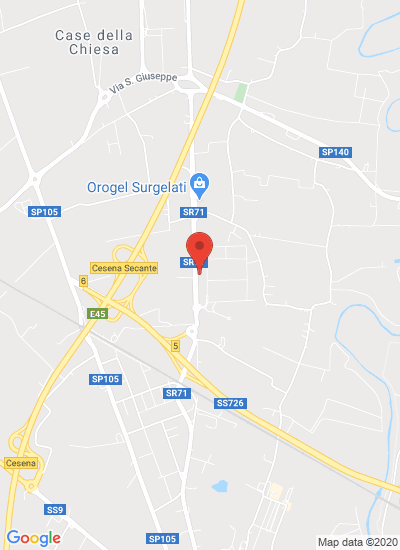 Map showing Cesena, Italy