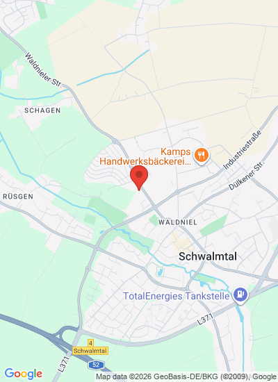 Map showing Schwalmtal, Germany