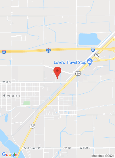 Map showing Heyburn, United States