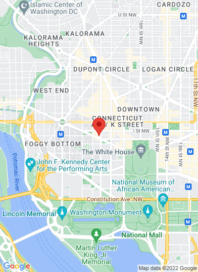 Map showing Washington, D.C., United States