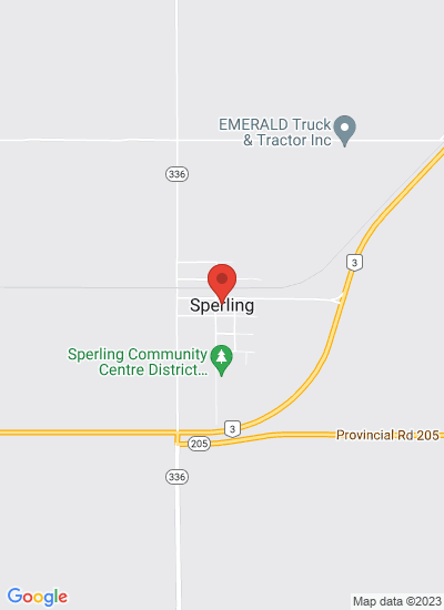 Map showing Sperling, Canada