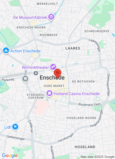 Map showing Enschede, Netherlands