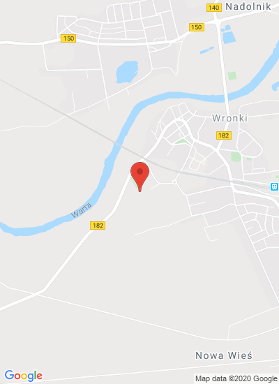 Map showing Wronki, Poland