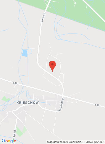 Map showing Kolkwitz-Krieschow, Germany