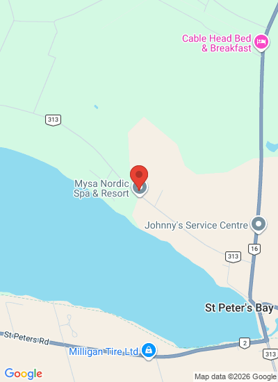 Map showing St. Peter’s Bay, Canada