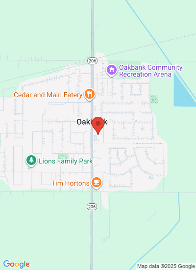Map showing Oakbank, Canada