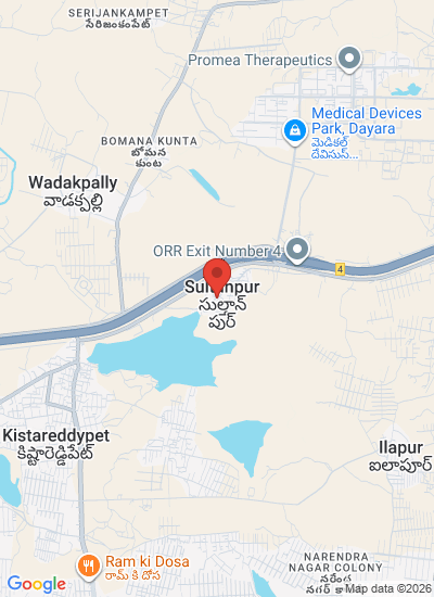Map showing Hyderabad, India