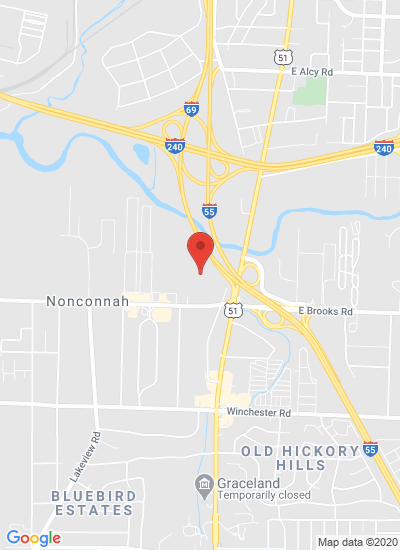 Map showing Memphis,, United States