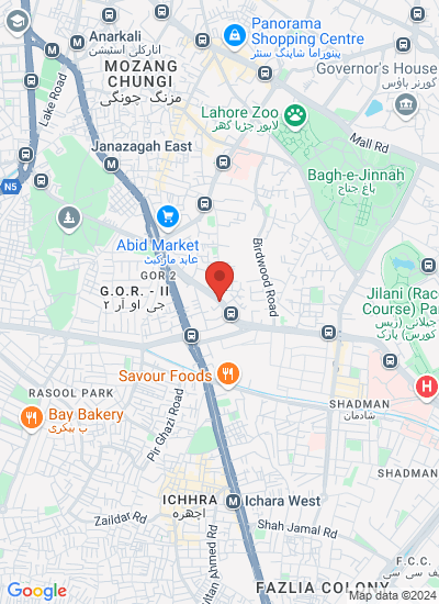 Map showing Lahore, Pakistan