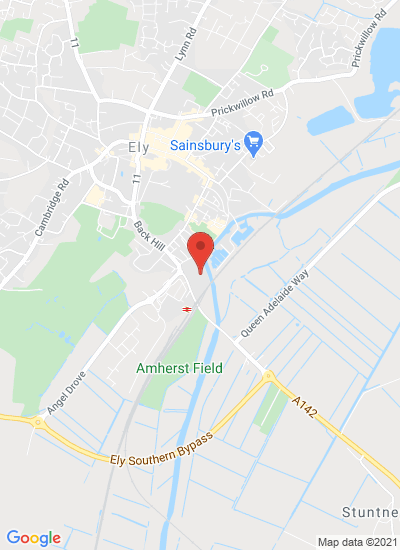 Map showing Ely, United Kingdom
