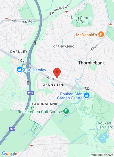 Map showing Glasgow, United Kingdom
