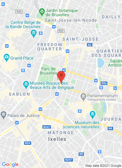 Map showing Brussels, Belgium