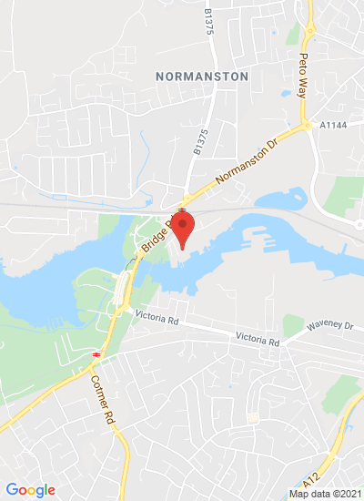 Map showing Lowestoft, United Kingdom