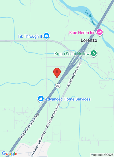 Map showing Rigby, United States
