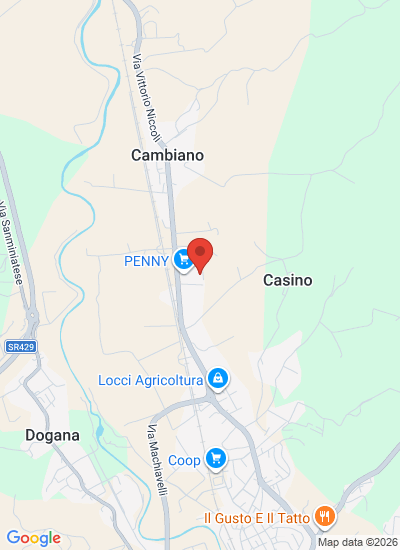 Map showing Castelfiorentino, Italy