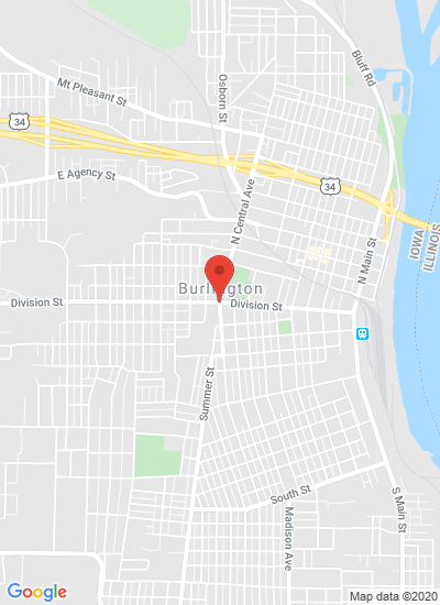Map showing Burlington, United States