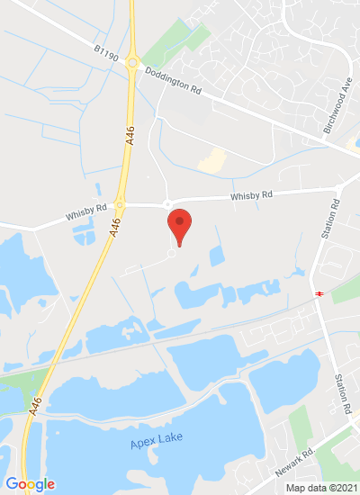Map showing Lincoln, United Kingdom