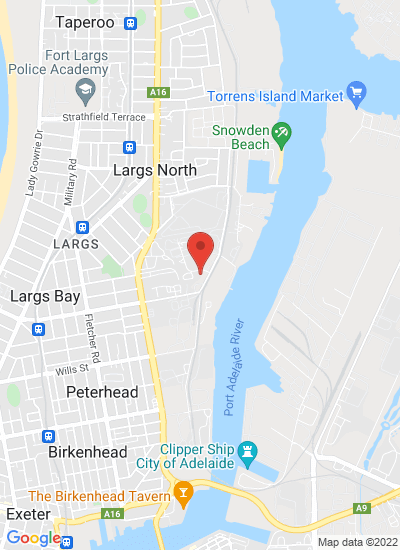 Map showing Largs Bay, Australia