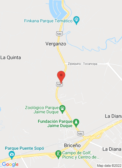 Map showing Tocancipá, Colombia