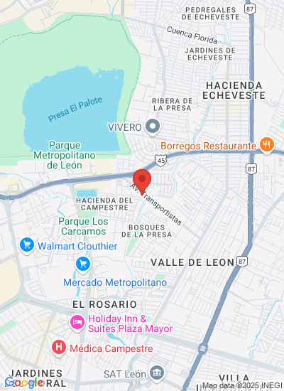 Map showing Leon, Mexico