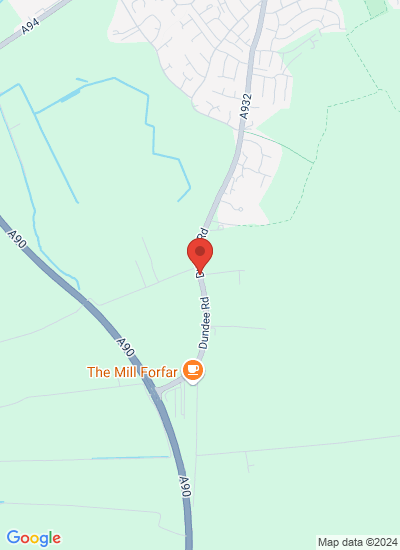 Map showing Forfar, United Kingdom