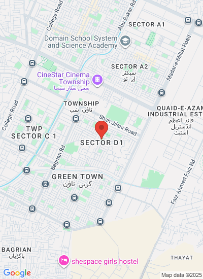 Map showing Lahore, Pakistan