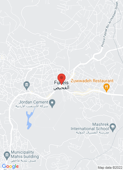 Map showing Fuheis, Jordan
