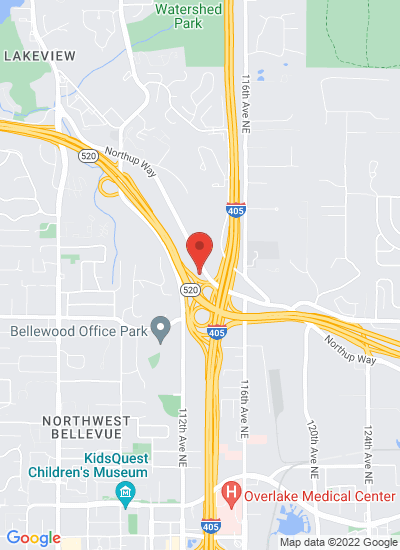 Map showing Bellevue, United States