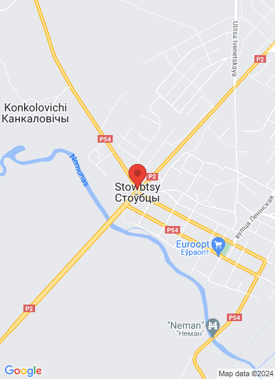 Map showing Stowbtsy, Belarus