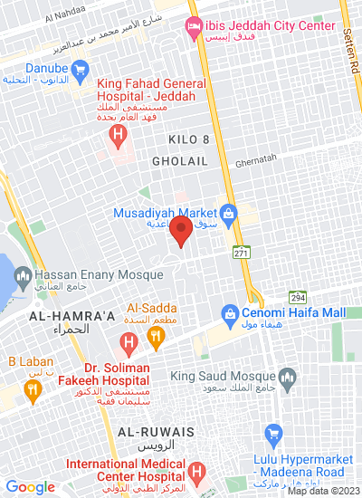 Map showing Jeddah, Saudi Arabia
