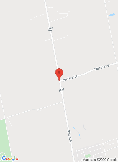 Map showing Alliston, Canada