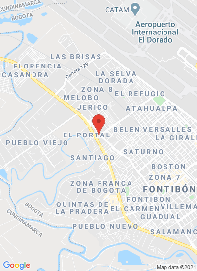 Map showing Bogota, Colombia