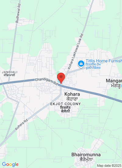 Map showing Ludhiana, India