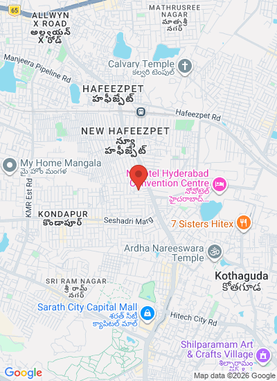 Map showing Hyderabad, India