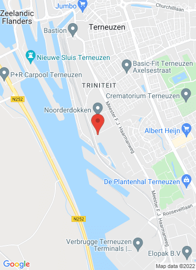Map showing Terneuzen, Netherlands