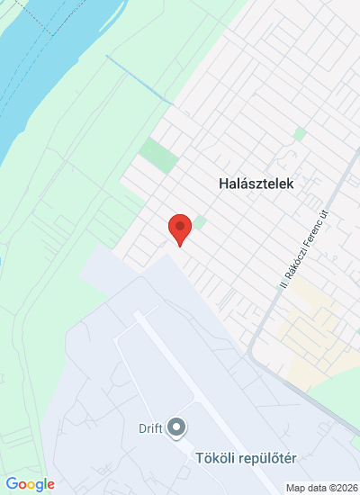 Map showing Halásztelek, Hungary