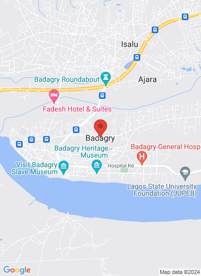 Map showing Badagry, Nigeria