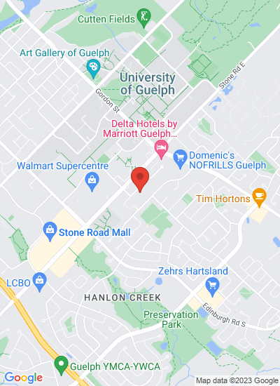 Map showing Guelph, Canada