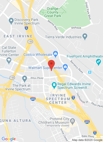 Map showing Irvine, United States