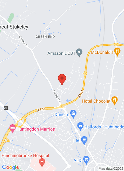Map showing Huntingdon, United Kingdom