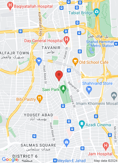 Map showing Tehran, Iran