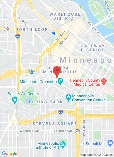 Map showing Minneapolis, United States